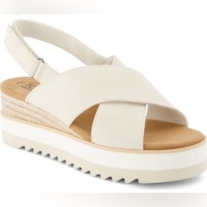 Toms diana crossover in cream/ivory suede